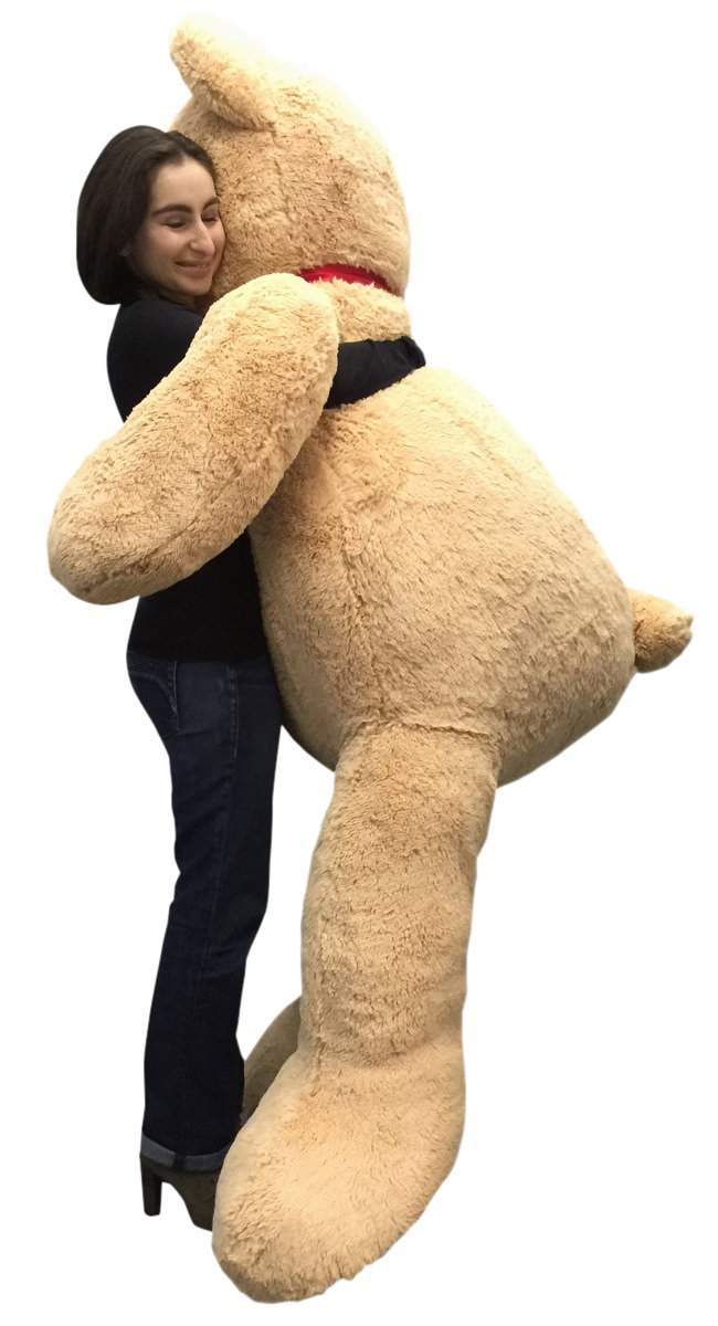 Big Plush Giant 6 Ft Teddy Bear 72 Inch Tan Soft Oversized Teddybear Weighs 20 Pounds