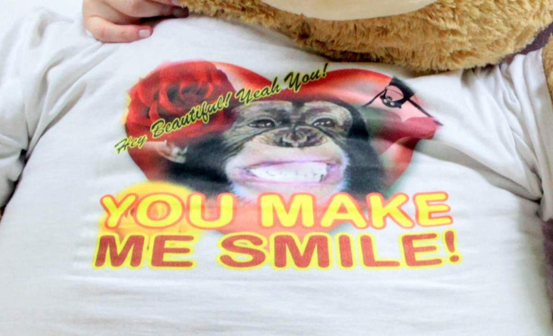 Big Plush Romantic 5 Foot Giant Teddy Bear Wears Tshirt HEY BEAUTIFUL YOU MAKE ME SMILE