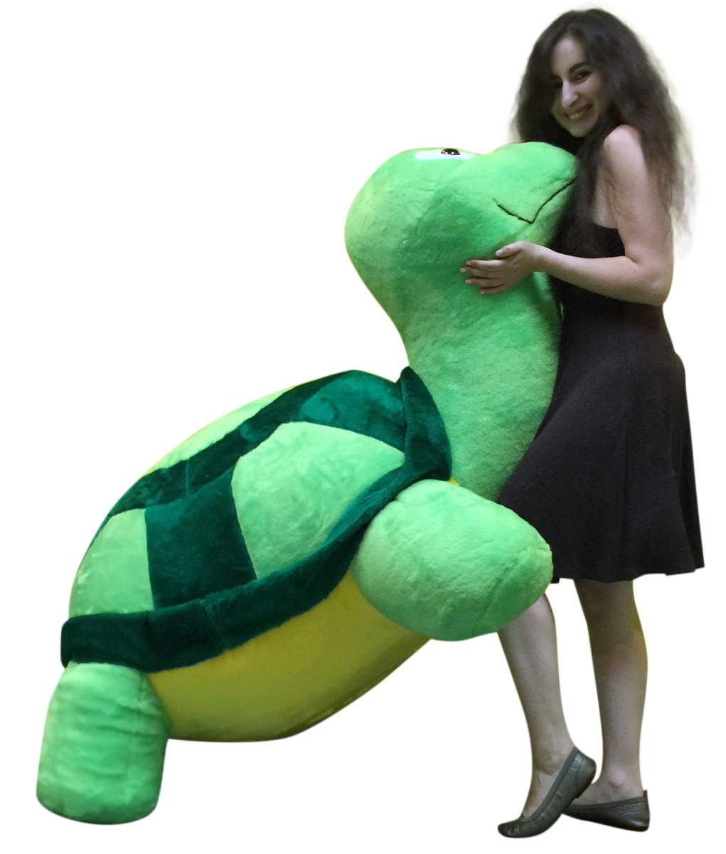 American Made Giant Stuffed Turtle 68 Inch Soft Extremely Large Plush Animal, Weighs 30 Pounds