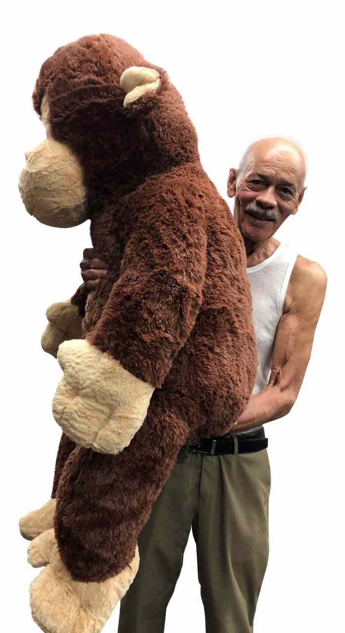 Big Plush® Giant Stuffed Monkey 4 Feet Tall Soft Brown Large Plush Animal 48 Inches New