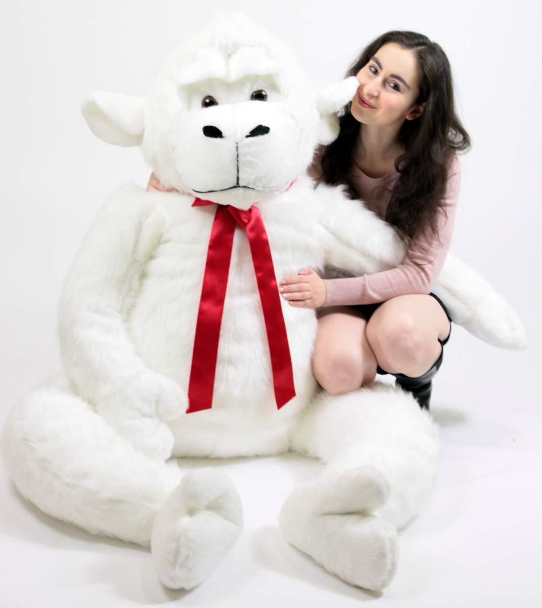 American Made White 6 Foot Giant Stuffed Gorilla 72 Inch Soft Huge Stuffed Monkey