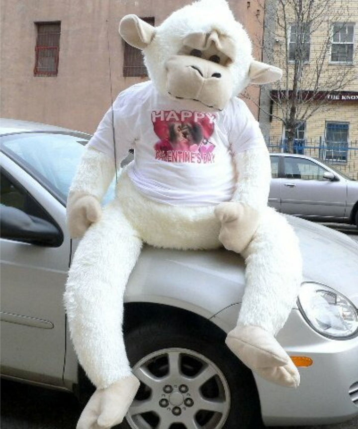 6 Foot Giant Stuffed Valentine Gorilla 72 Inches Valentines Day Plush Monkey