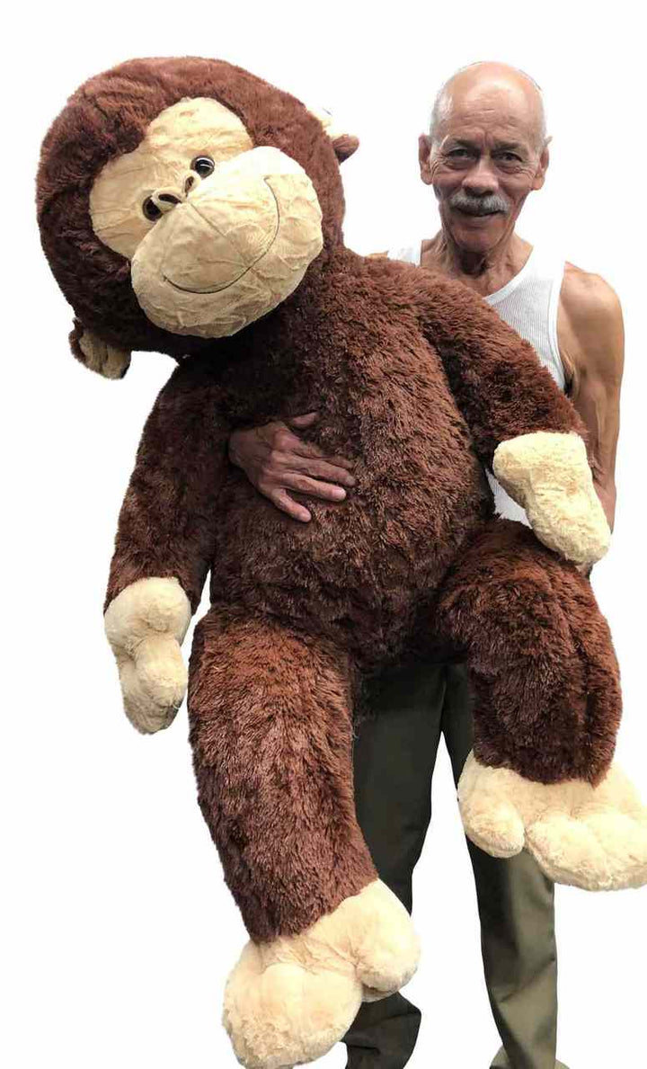 Big Plush® Giant Stuffed Monkey 4 Feet Tall Soft Brown Large Plush Animal 48 Inches New