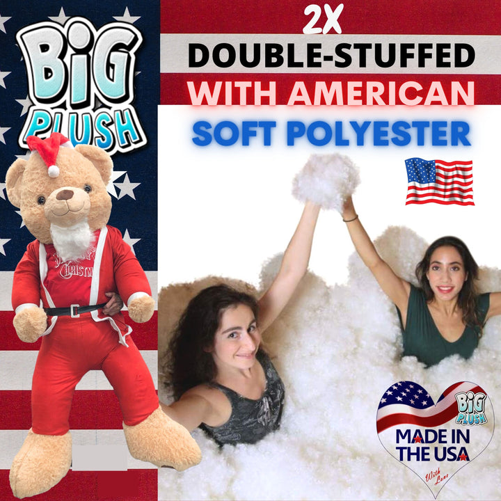Big Plush® Giant 7ft Teddy Bear Wears Removable Santa Suit, Gigantic Holiday Stuffed Animal Fully Stuffed in a Big Box