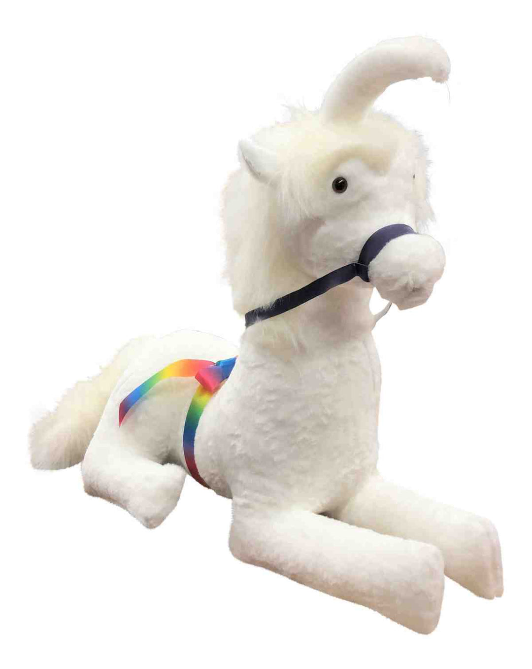 American Made White Giant Stuffed Unicorn Soft 4 Feet Wide, 3 Feet Tall