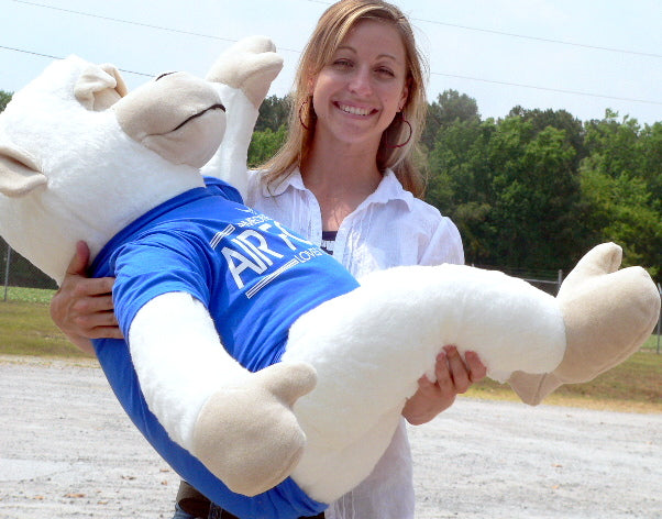 American Made U.S. Air Force Giant Stuffed White Gorilla Monkey Wears Removable T-Shirt SOMEONE IN THE AIR FORCE LOVES YOU