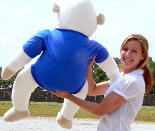 American Made U.S. Air Force Giant Stuffed White Gorilla Monkey Wears Removable T-Shirt SOMEONE IN THE AIR FORCE LOVES YOU