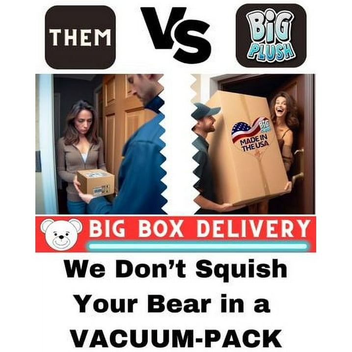 Jumbo Red Teddy Bear 46 Inches Big Plush Soft Stuffed Animal Weighs 10 Pounds Made in USA