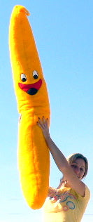 American Made Giant Stuffed Banana 5 Feet Tall 60 inches 152 cm Big Plush Brand Soft Plush Novelty