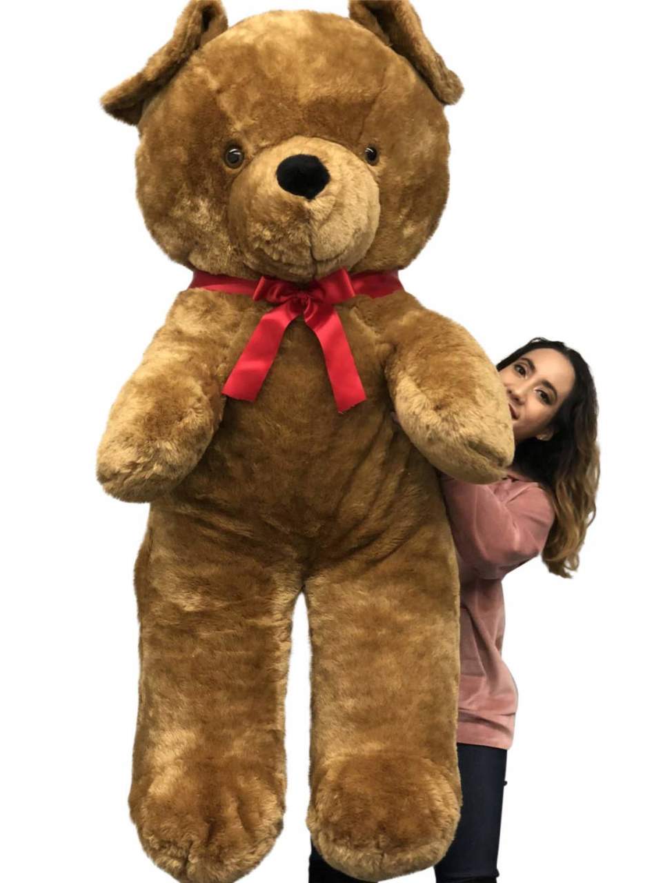  Big Plush Giant Brown Teddy Bear, 54 Inches Soft Stuffed Animal Huge Weighs 18 Pounds Made in USA