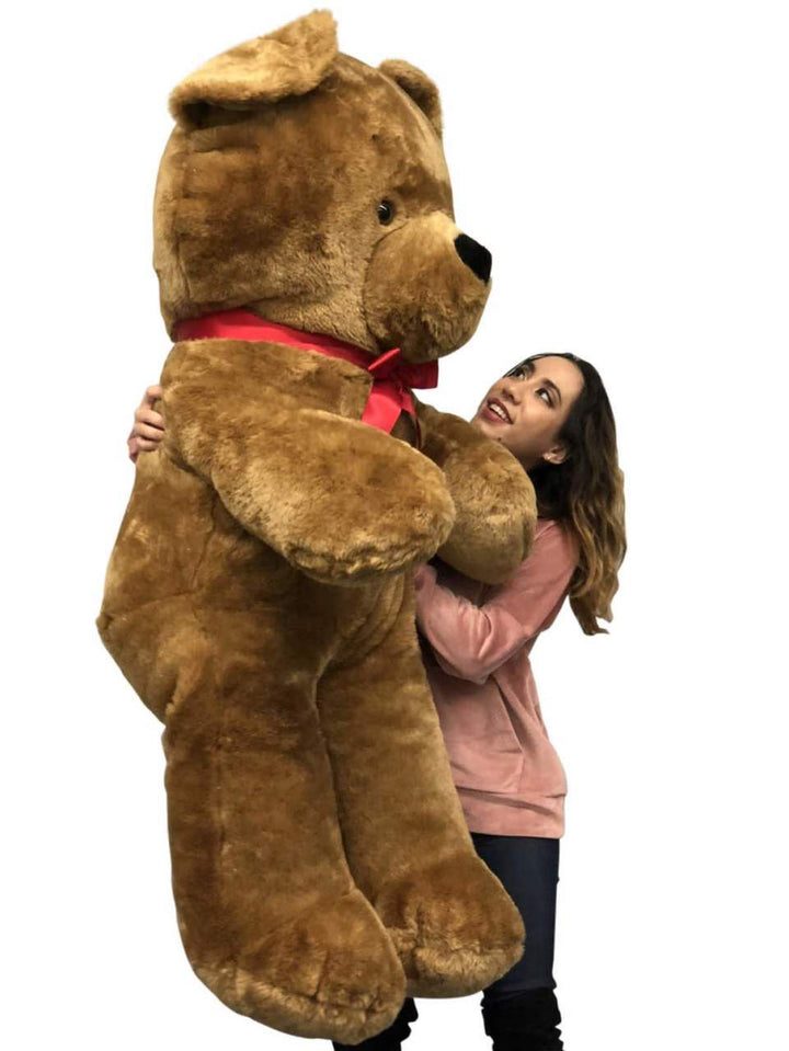  Big Plush Giant Brown Teddy Bear, 54 Inches Soft Stuffed Animal Huge Weighs 18 Pounds Made in USA