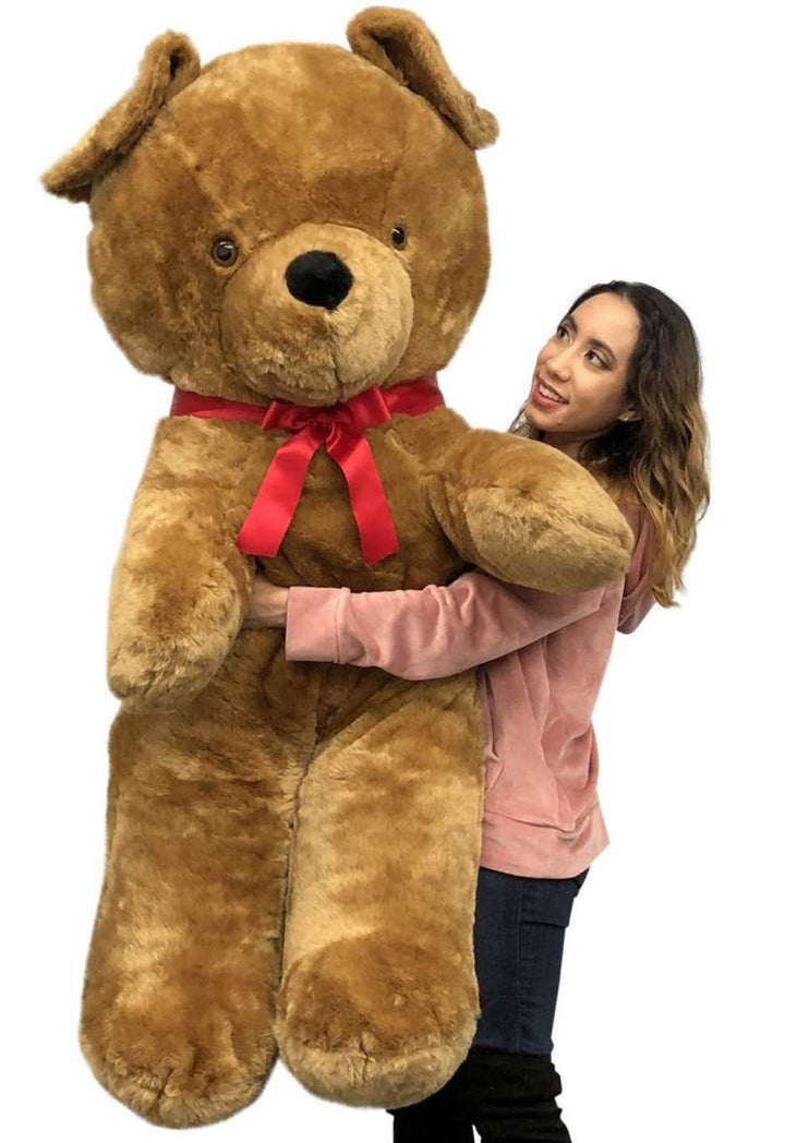  Big Plush Giant Brown Teddy Bear, 54 Inches Soft Stuffed Animal Huge Weighs 18 Pounds Made in USA