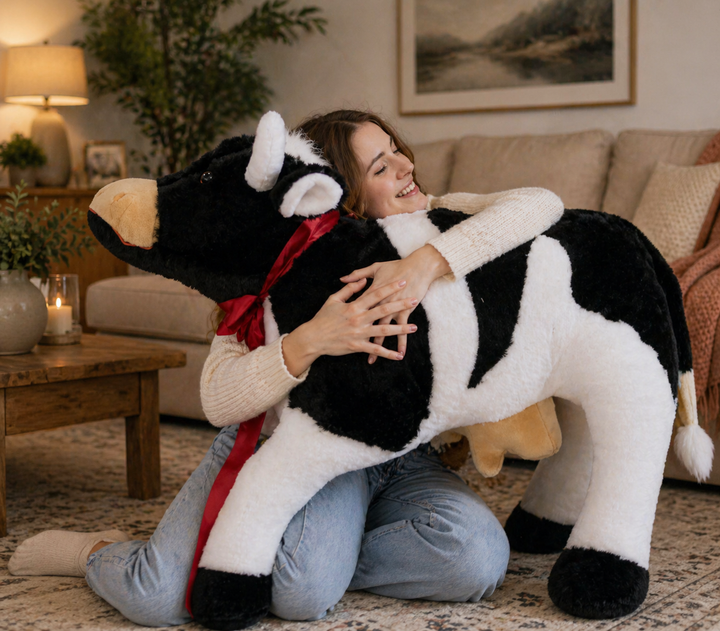 American Made Giant Stuffed Cow 42 Inch Big Plush Farm Animal Soft Made in USA America