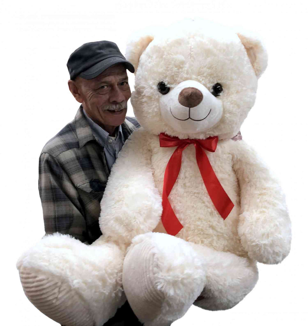 Giant White Teddy Bear Soft -  Premium Quality Big 54 inches  Huge Stuffed Animal