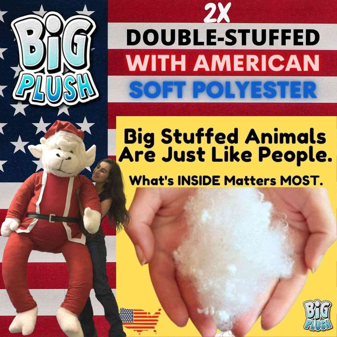 Luxury 6-Foot Christmas Gorilla Plush - Giant White Gorilla with Premium Removable Santa Suit - Made in USA Holiday Display (72 Inches Tall)