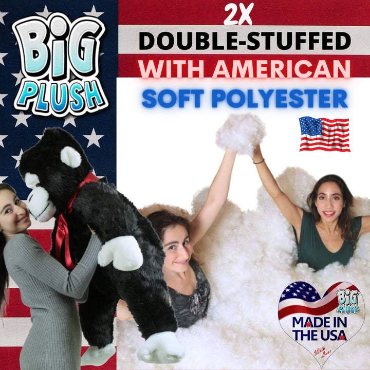 American Made Giant Stuffed Monkey 40 Inch Soft Black Big Stuffed Gorilla Made in USA