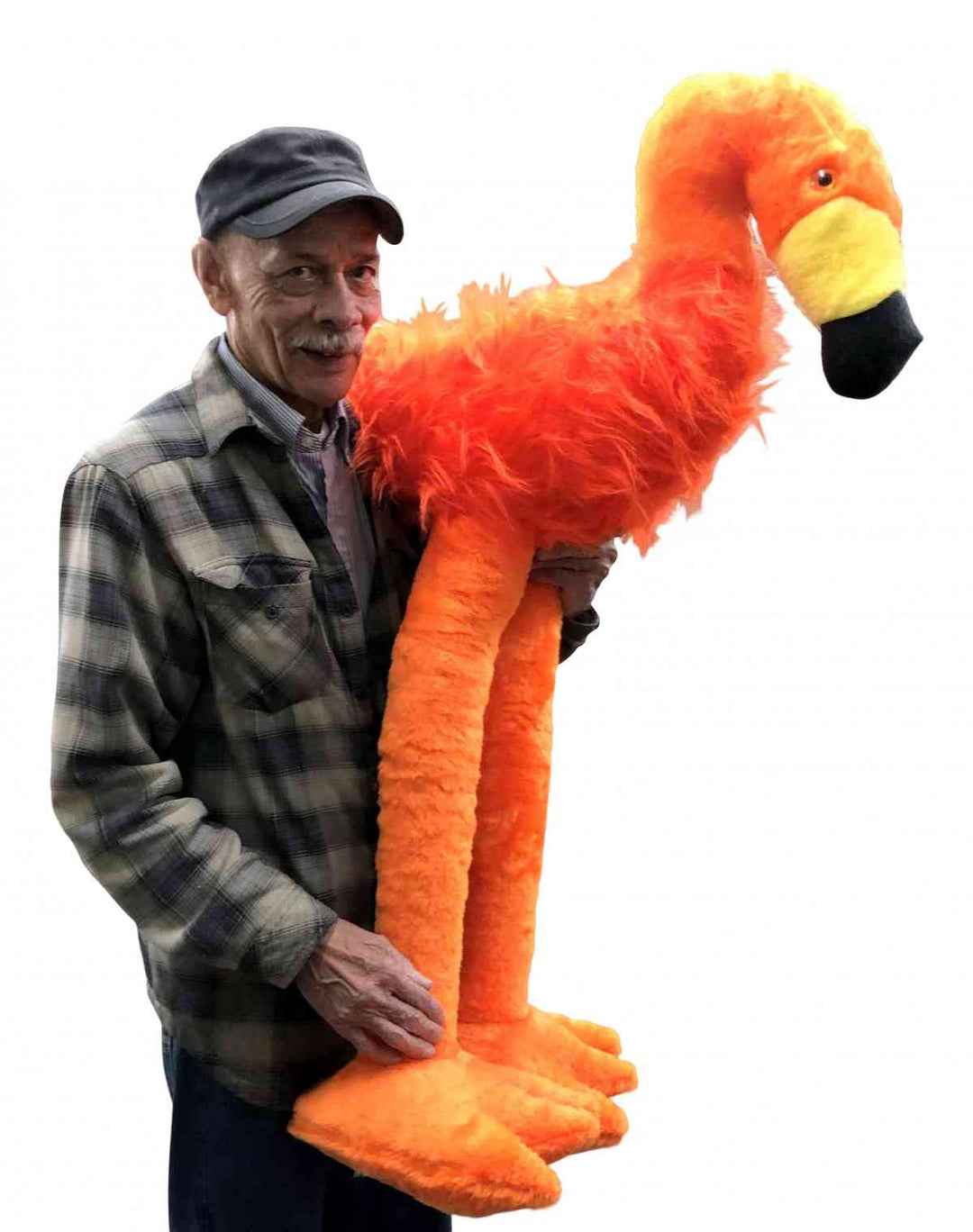 Giant Stuffed Flamingo 4 Feet Tall Big Plush Huge Tropical Bird Plushie 48 inches Made in the USA