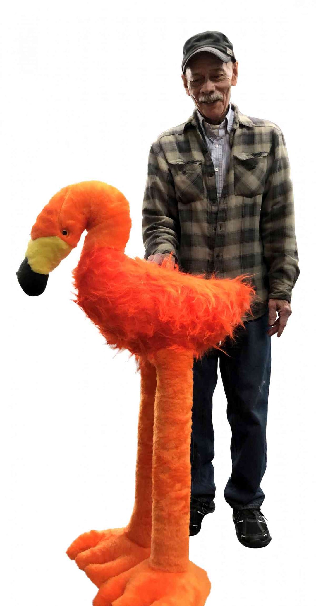 Giant Stuffed Flamingo 4 Feet Tall Big Plush Huge Tropical Bird Plushie 48 inches Made in the USA