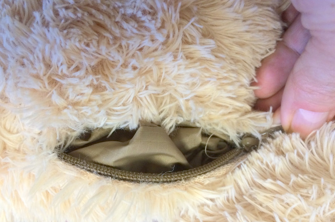 Add a Custom Made ZIPPERED POCKET - WE WILL PROFESSIONALLY STITCH IT TO YOUR STUFFED ANIMAL