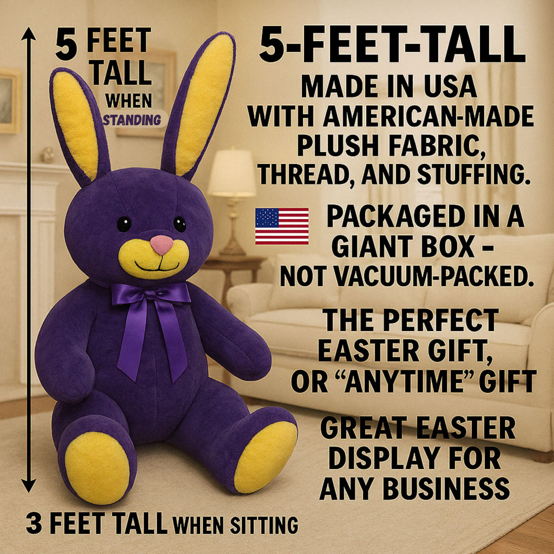 Giant Stuff Rabbit American Made Giant Stuffed Bunny 60 Inch Soft Big Plush 5 Foot Rabbit