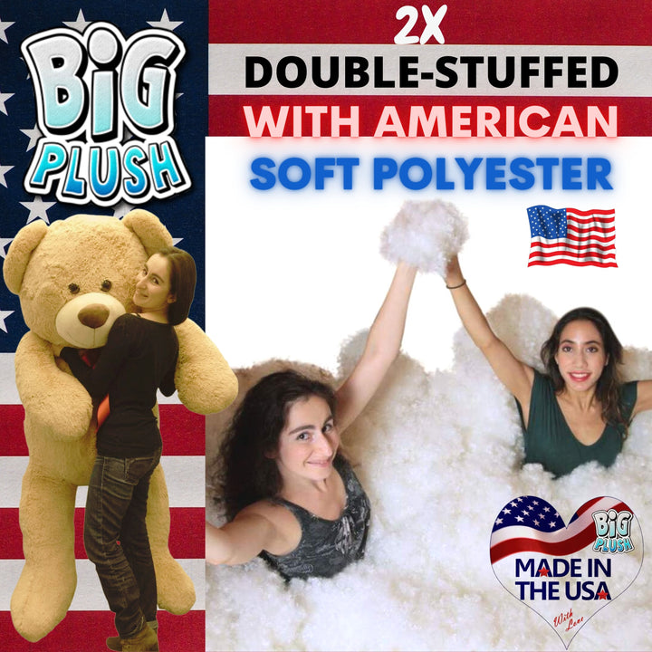 Big Plush Giant 6 Ft Teddy Bear 72 Inch Tan Soft Oversized Teddybear Weighs 20 Pounds