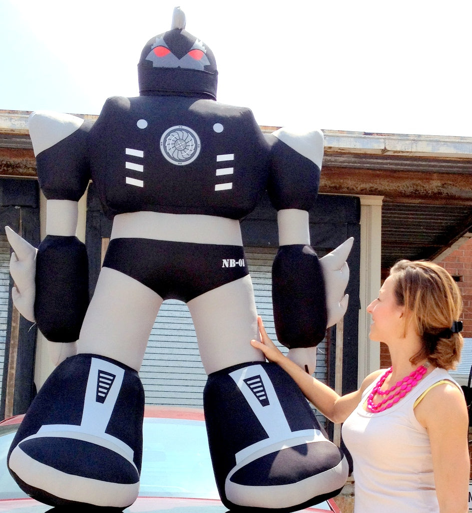 Giant Stuffed Robot 5 Feet Tall Enormous Soft Black Robo Plush 60 Inches