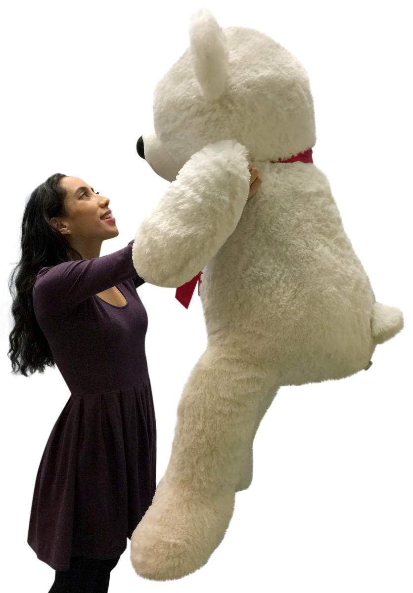 Giant Valentine's Day Teddy Bear 52 Inch White Soft, Premium Quality Big 4 foot  Teddybear