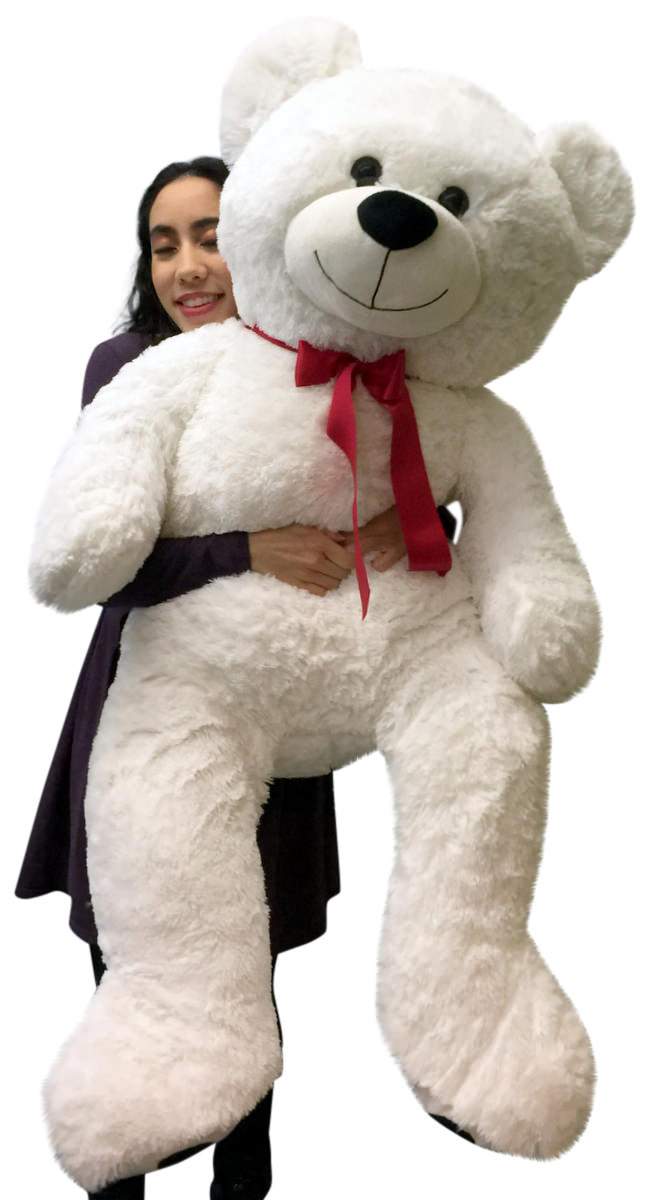 Giant Valentine's Day Teddy Bear 52 Inch White Soft, Premium Quality Big 4 foot  Teddybear