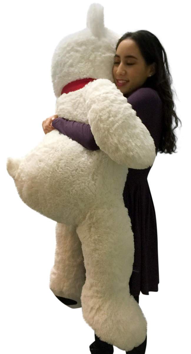 Giant Valentine's Day Teddy Bear 52 Inch White Soft, Premium Quality Big 4 foot  Teddybear