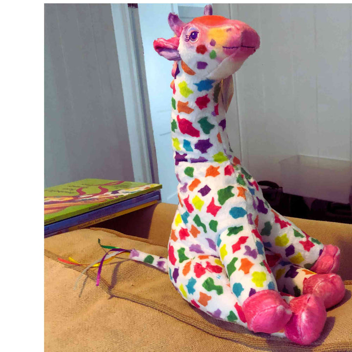 Annabelle the Stuffed Giraffe for Children 14-inch Soft Plush Toy with Optional 4-Book Set