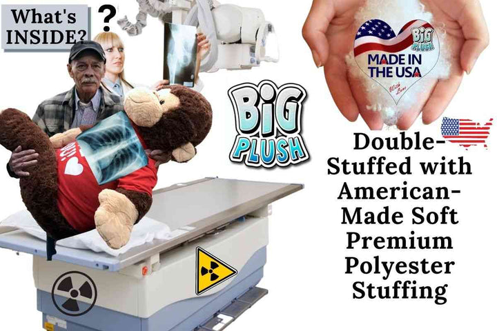 I Love You Giant Stuffed Monkey 4 Feet Tall Soft Brown Large Plush Ape wears T-Shirt 48 Inches New - Big Plush® 