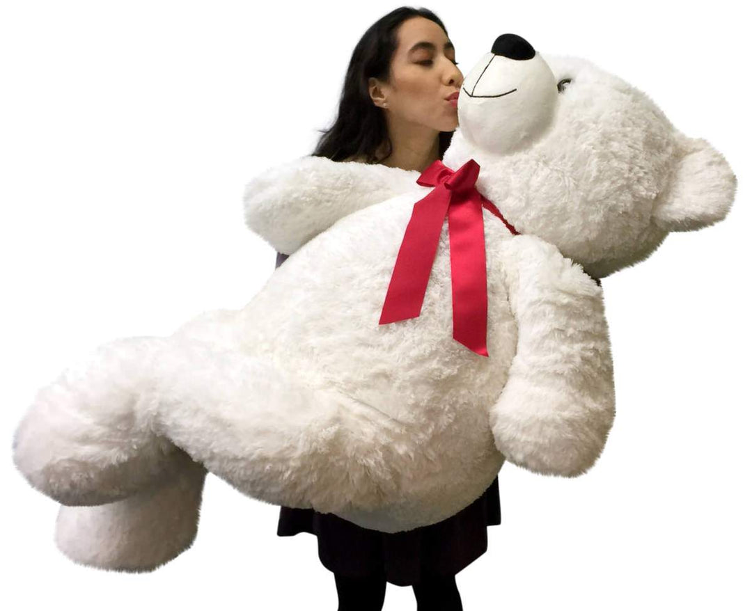 Giant Valentine's Day Teddy Bear 52 Inch White Soft, Premium Quality Big 4 foot  Teddybear