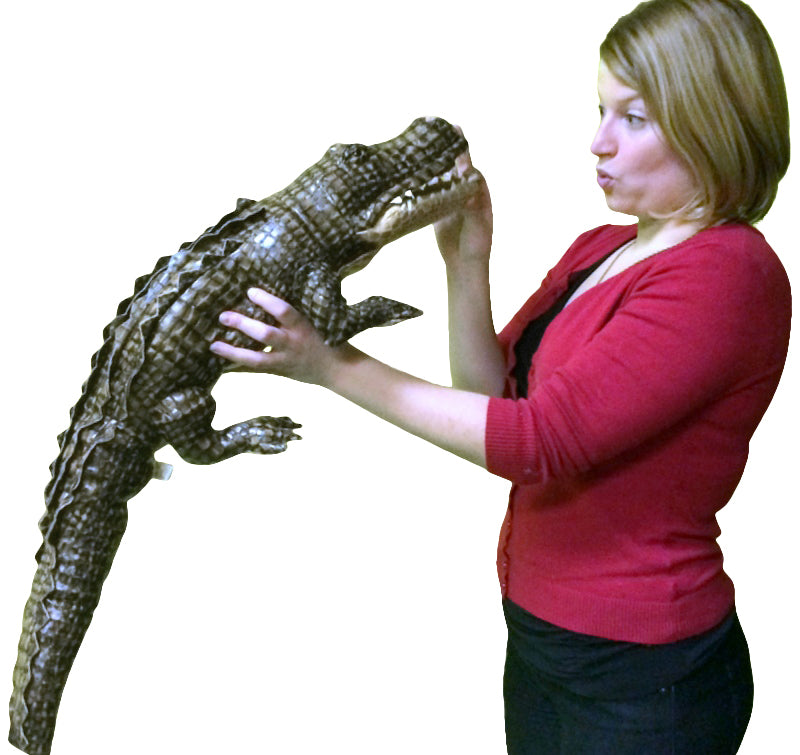 Large Stuffed Alligator 34 inches Long Big Plush Realistic Stuffed Animal High Quality