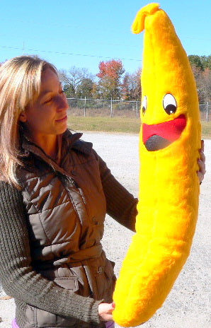 Giant Stuffed Banana is 3 Feet Tall and Always Smiling - Made in America