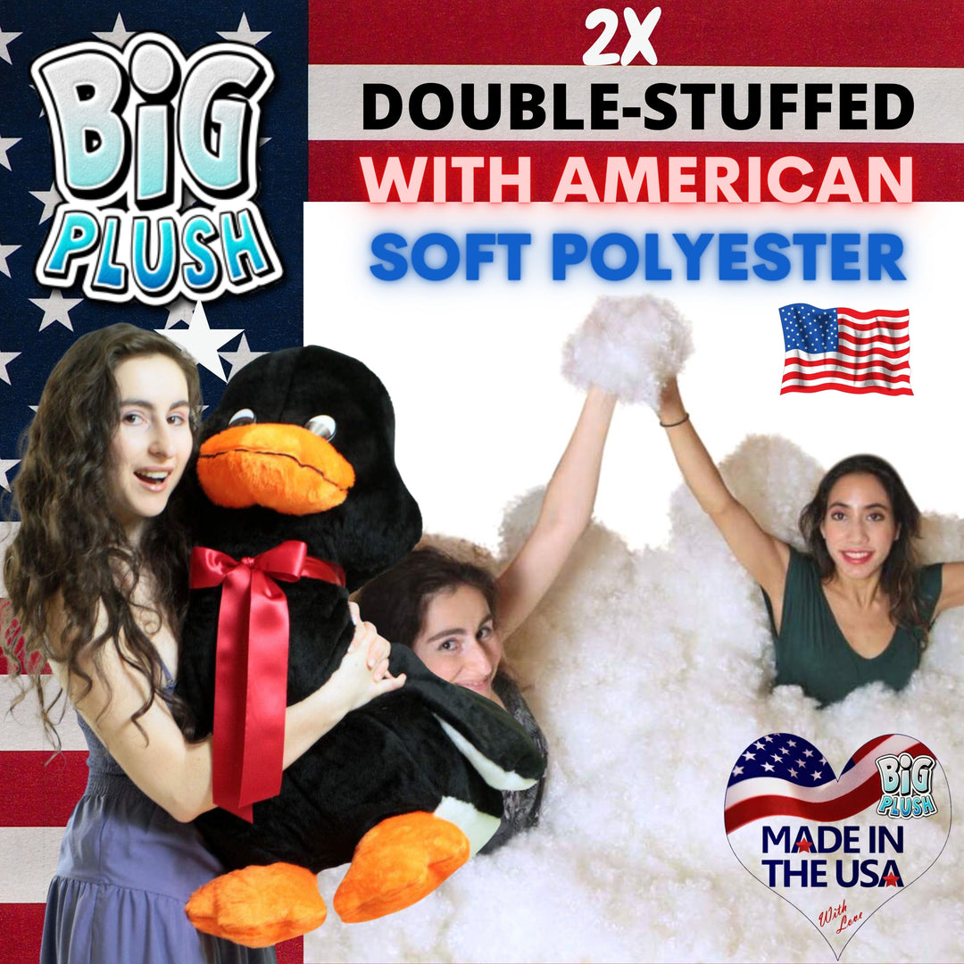 American Made Giant Stuffed Black Duck 36 Inch Soft Plush Ducky 3 Feet Big Plush