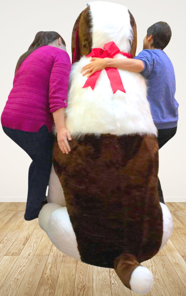 American Made Huge Stuffed Saint Bernard 60 Inch Soft 5 Foot Big Plush Dog New