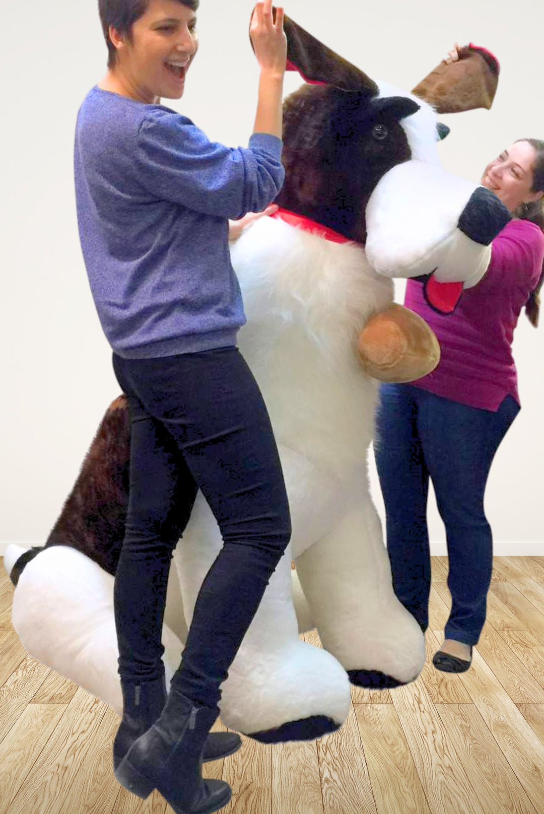 American Made Huge Stuffed Saint Bernard 60 Inch Soft 5 Foot Big Plush Dog New