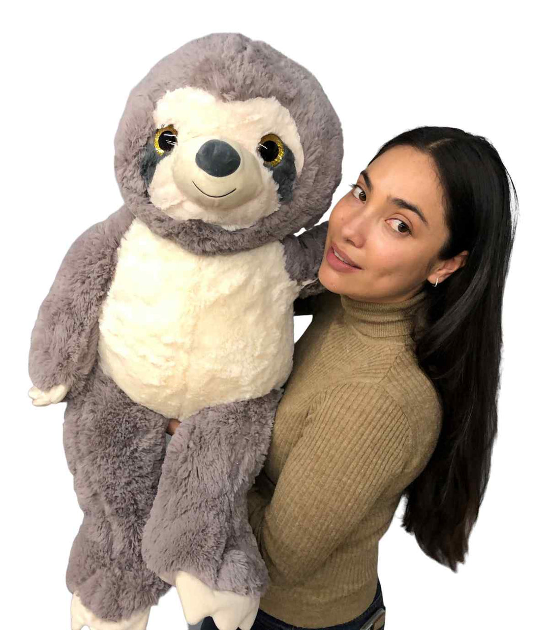 Extra Large Stuffed Sloth 3 Feet Tall 36 Inches Soft 91 cm Big Plush Jumbo Stuffed Animal Gray Color
