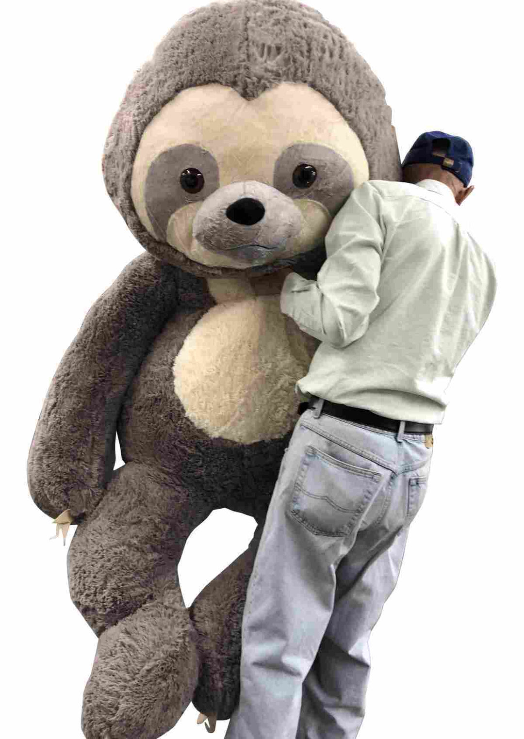  Giant Stuffed Sloth 7 Feet Tall 84 Inches Soft 213 cm Big Plush Huge Stuffed Animal Gray Color