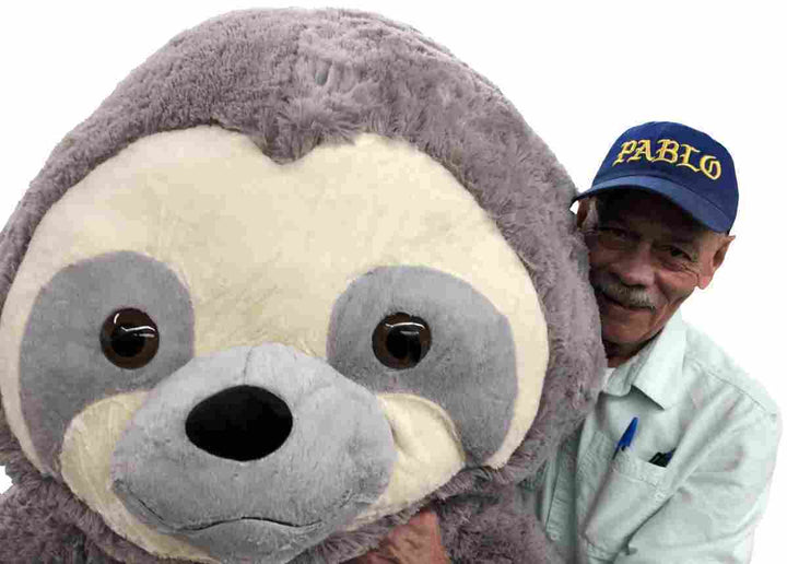 Nothing is more adorable than this smiling Big Plush 7-foot stuffed sloth.