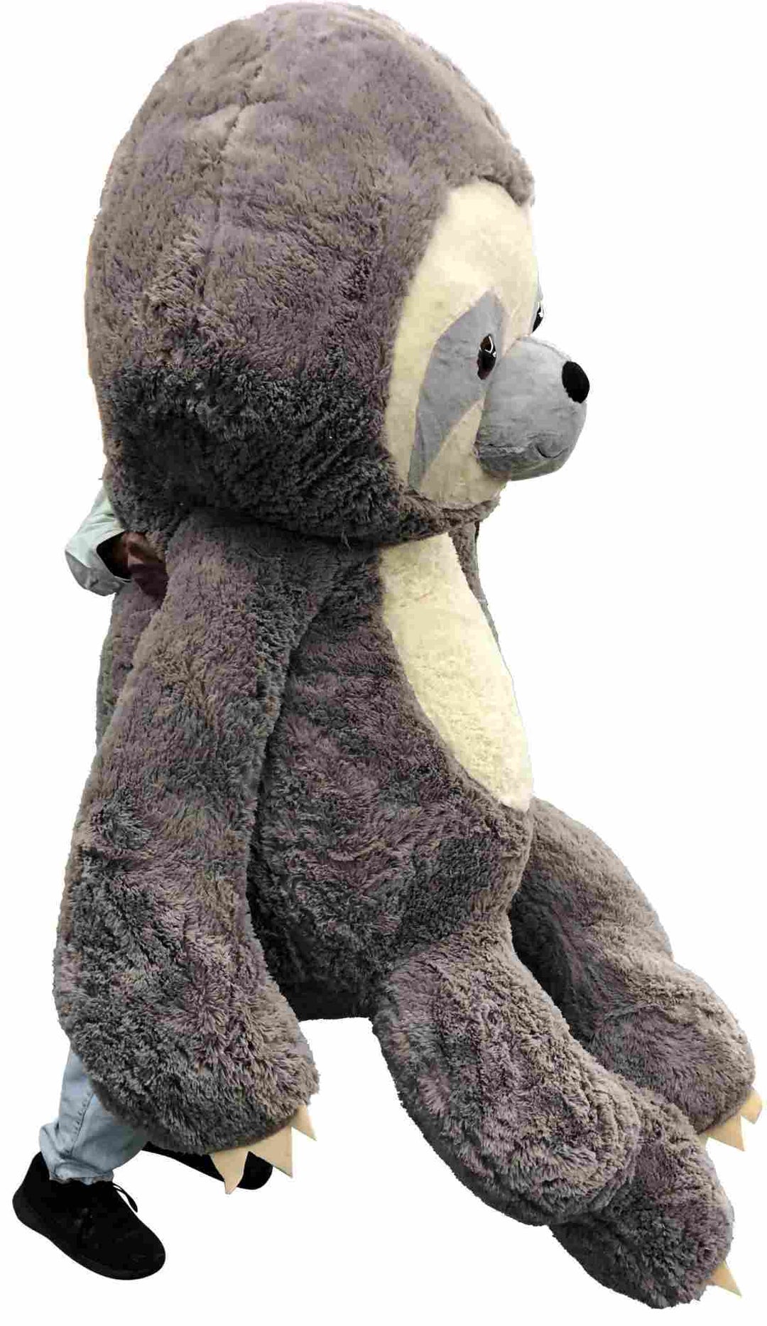  Giant Stuffed Sloth 7 Feet Tall 84 Inches Soft 213 cm Big Plush Huge Stuffed Animal Gray Color