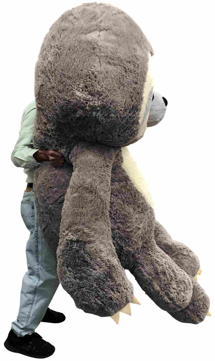 Giant Stuffed Sloth 7 Feet Tall 84 Inches Soft 213 cm Big Plush Huge Stuffed Animal Gray Color