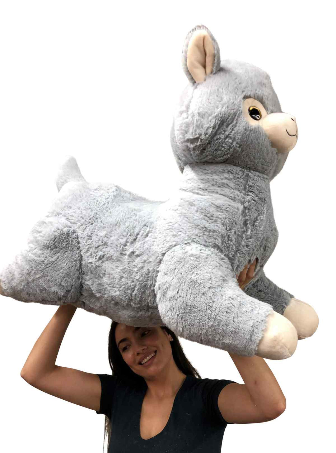 Giant Stuffed Llama 3 Feet Long 36 Inches 91 cm Soft Luxurious Big Plush Alpaca South American Camelid