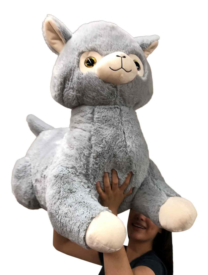 Giant Stuffed Llama 3 Feet Long 36 Inches 91 cm Soft Luxurious Big Plush Alpaca South American Camelid