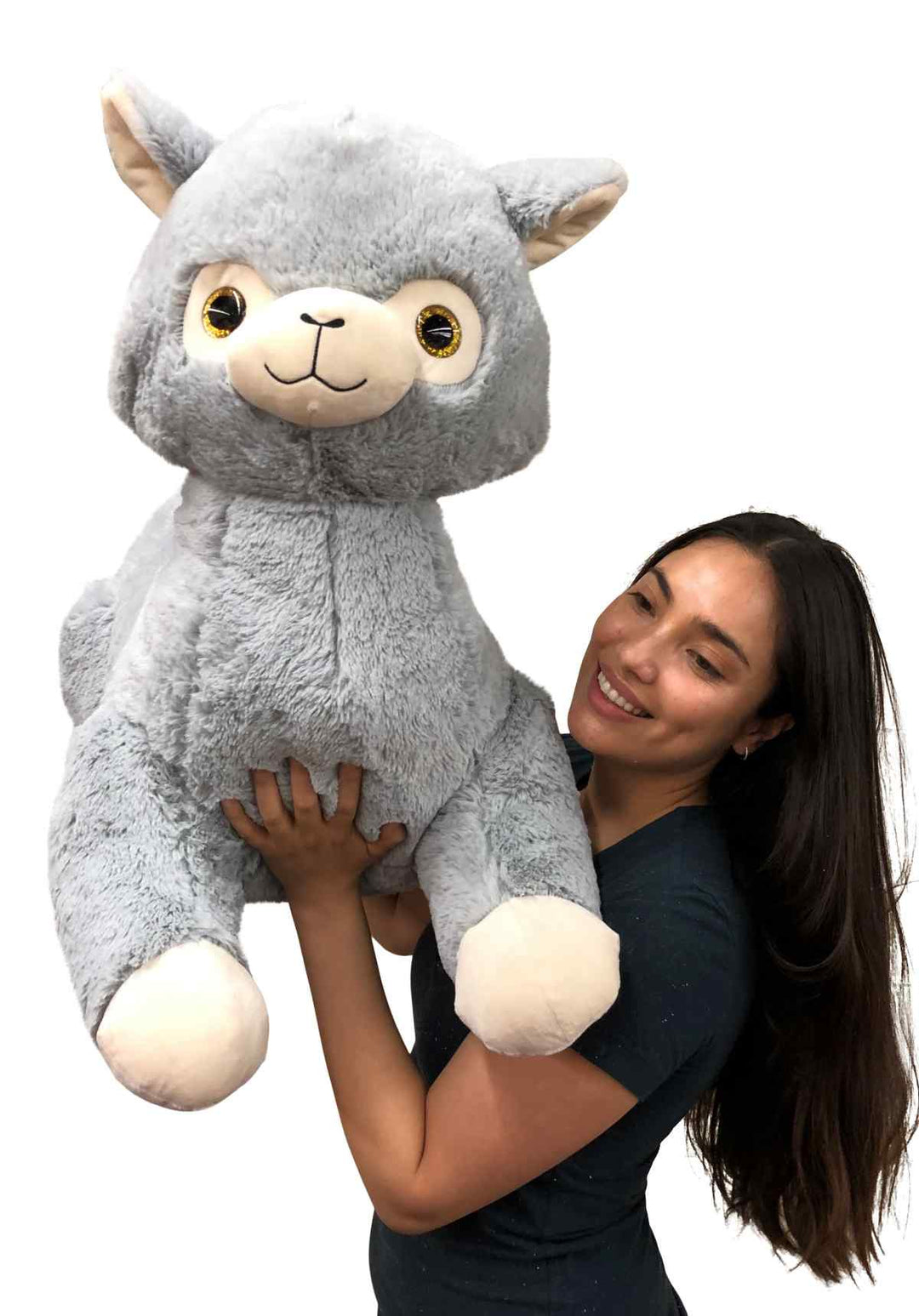 Giant Stuffed Llama 3 Feet Long 36 Inches 91 cm Soft Luxurious Big Plush Alpaca South American Camelid