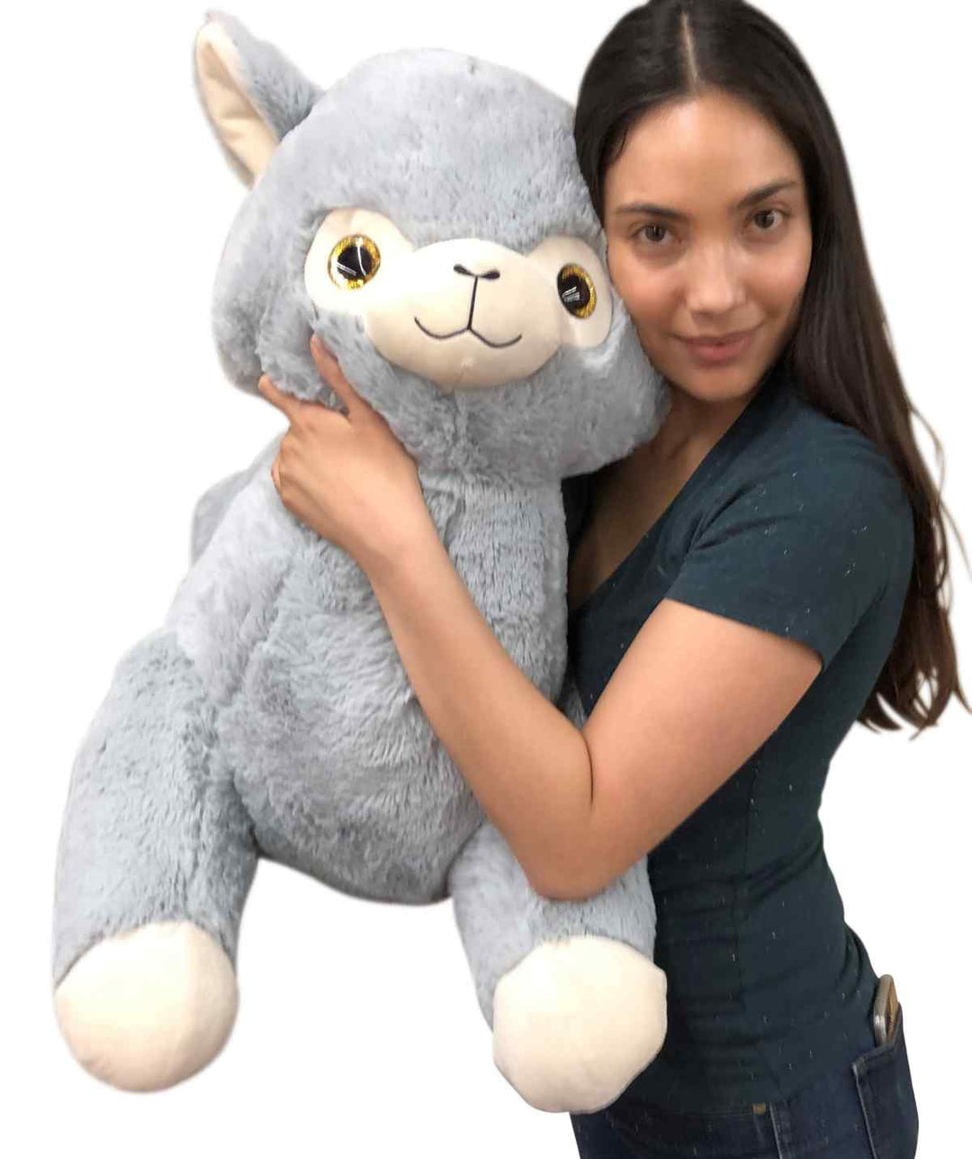 Giant Stuffed Llama 3 Feet Long 36 Inches 91 cm Soft Luxurious Big Plush Alpaca South American Camelid