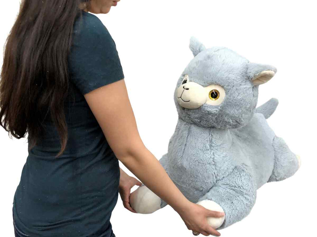 Giant Stuffed Llama 3 Feet Long 36 Inches 91 cm Soft Luxurious Big Plush Alpaca South American Camelid