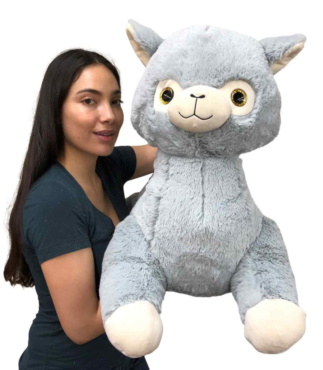 Giant Stuffed Llama 3 Feet Long 36 Inches 91 cm Soft Luxurious Big Plush Alpaca South American Camelid