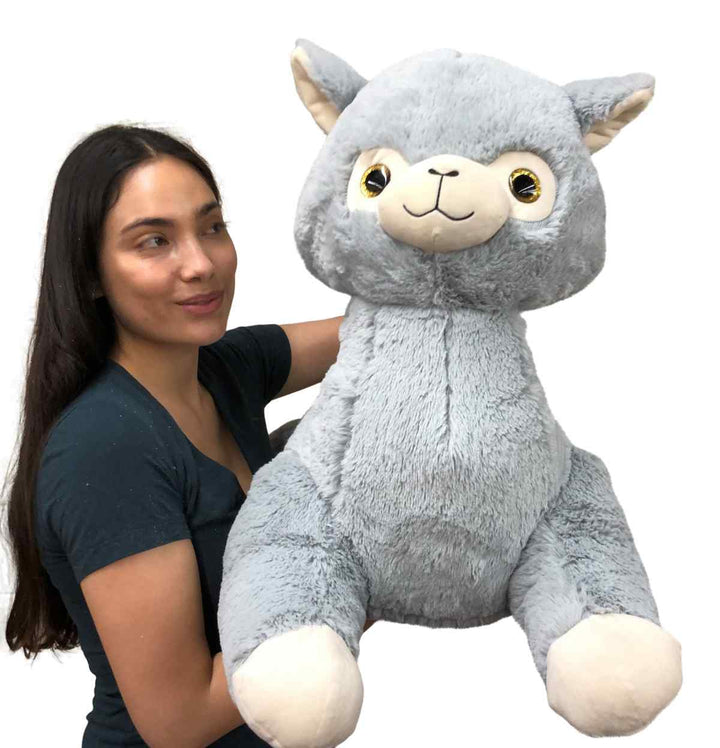 Giant Stuffed Llama 3 Feet Long 36 Inches 91 cm Soft Luxurious Big Plush Alpaca South American Camelid