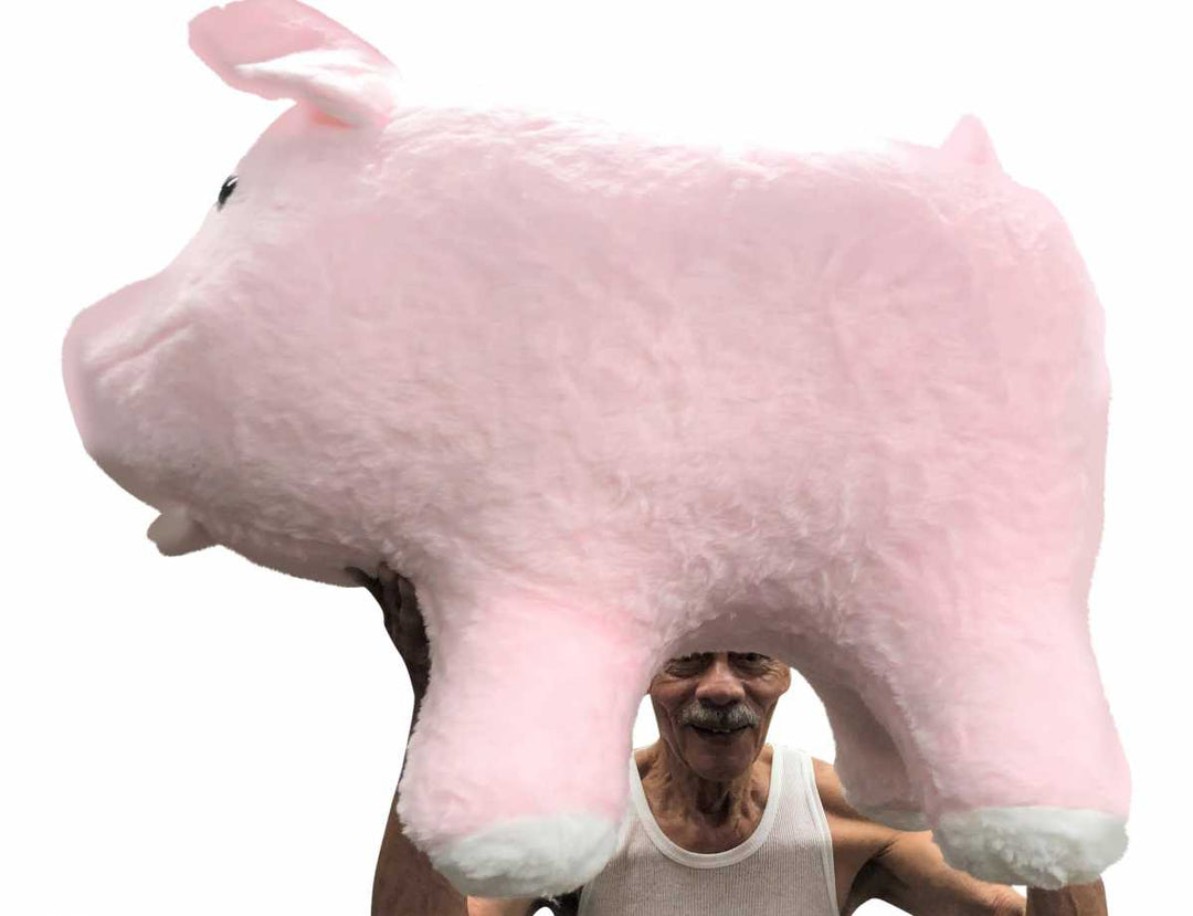 Big Plush® American made giant stuffed pink pig 3 feet long - 1